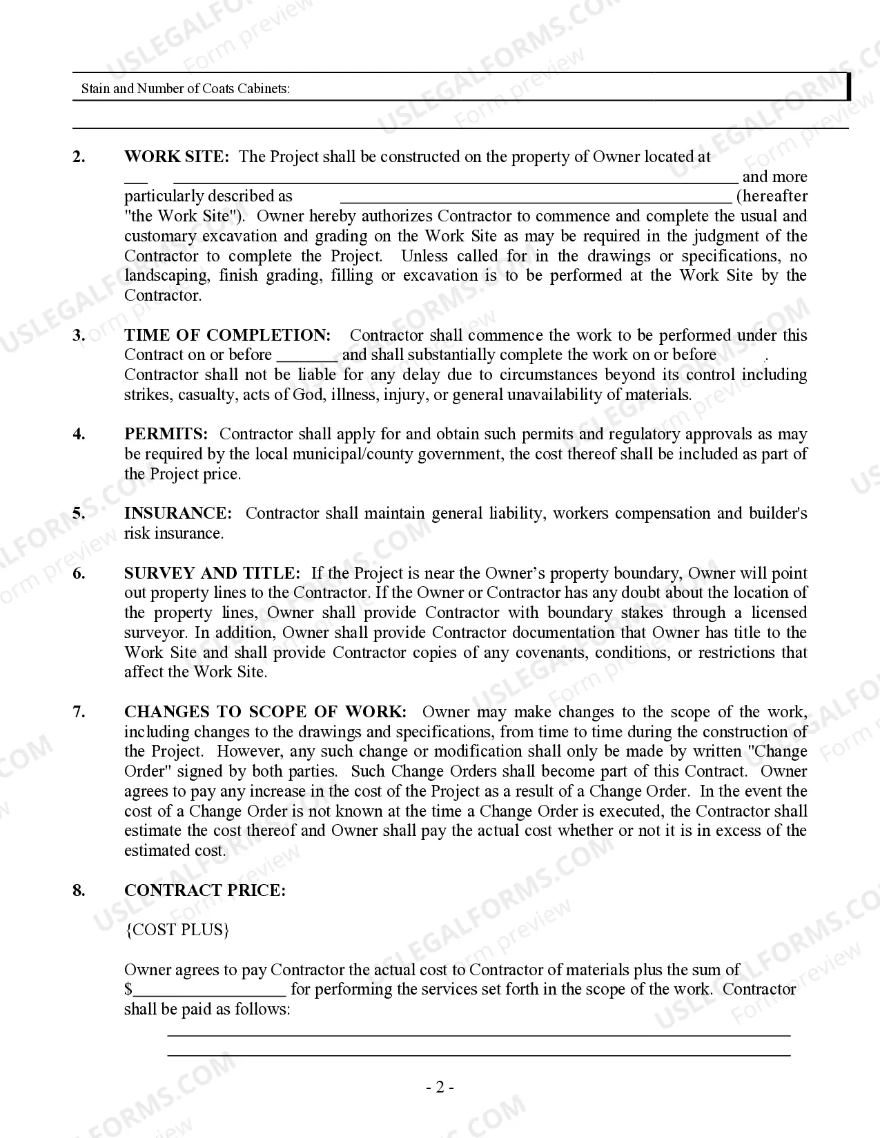 Preview Painting Contract for Contractor