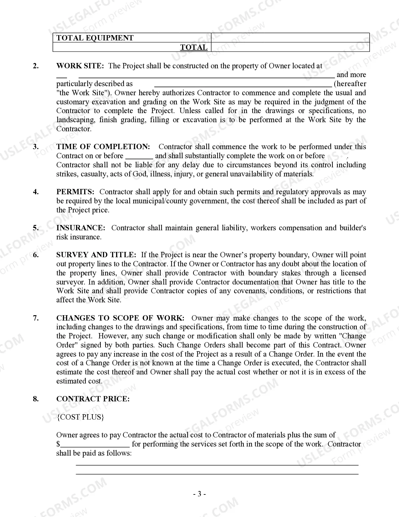 Preview Landscape Contract for Contractor