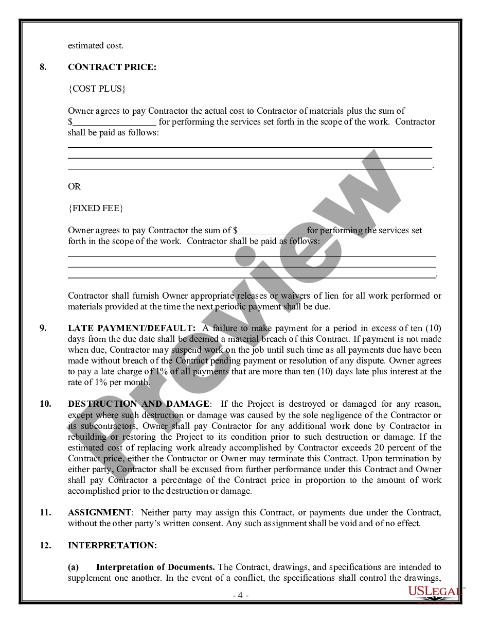 page 3 Framing Contract for Contractor preview