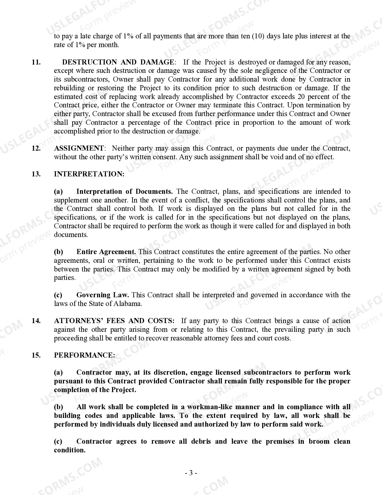 Preview Brick Mason Contract for Contractor