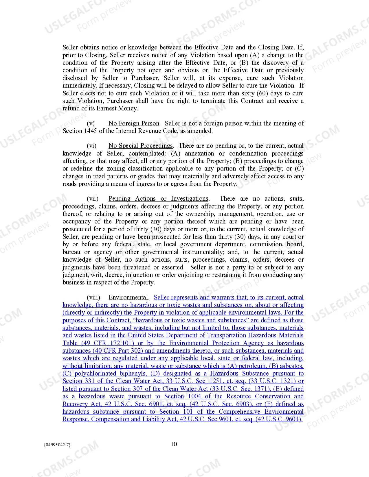 Preview Qualified Contract for Sale of Real Property