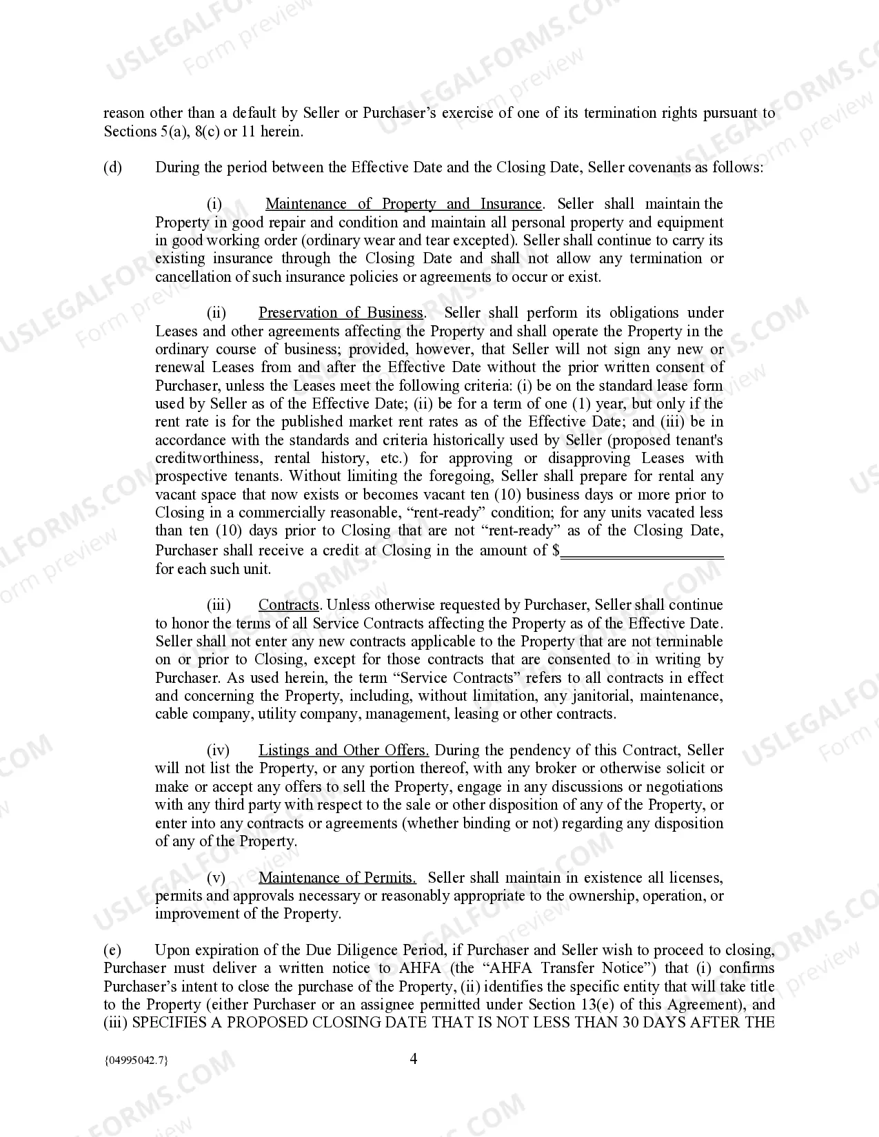 Preview Qualified Contract for Sale of Real Property