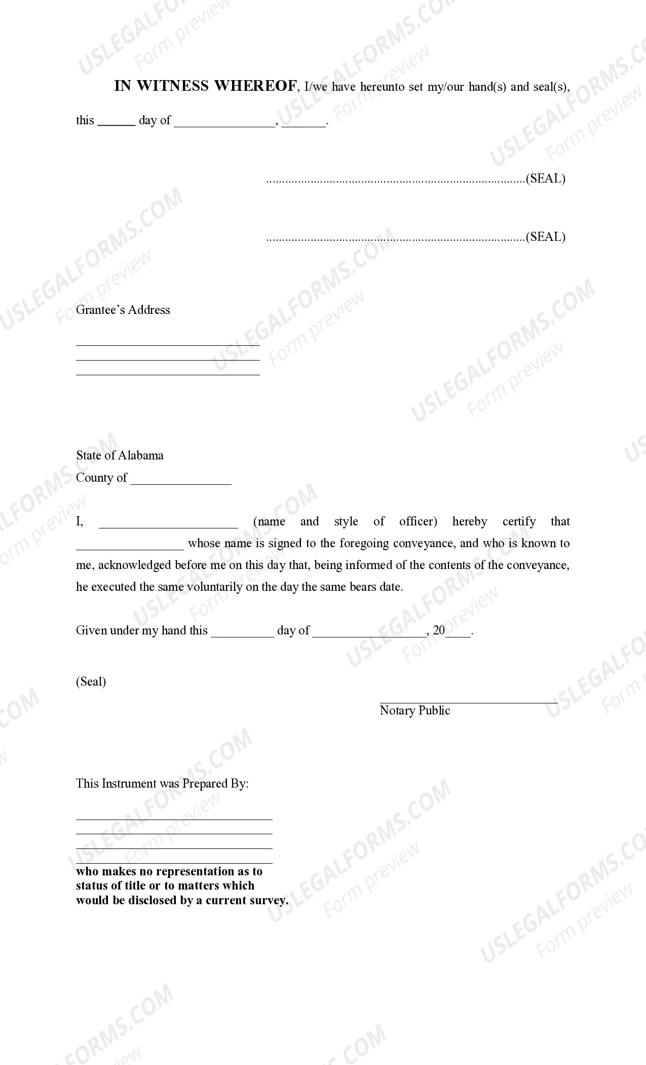 Preview Warranty Deed to Individual