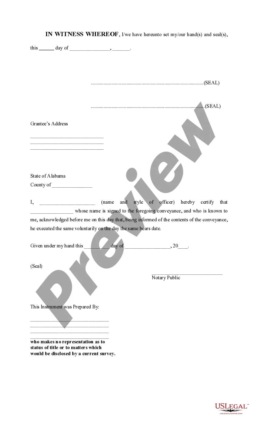 Preview Warranty Deed to Tenants in Common