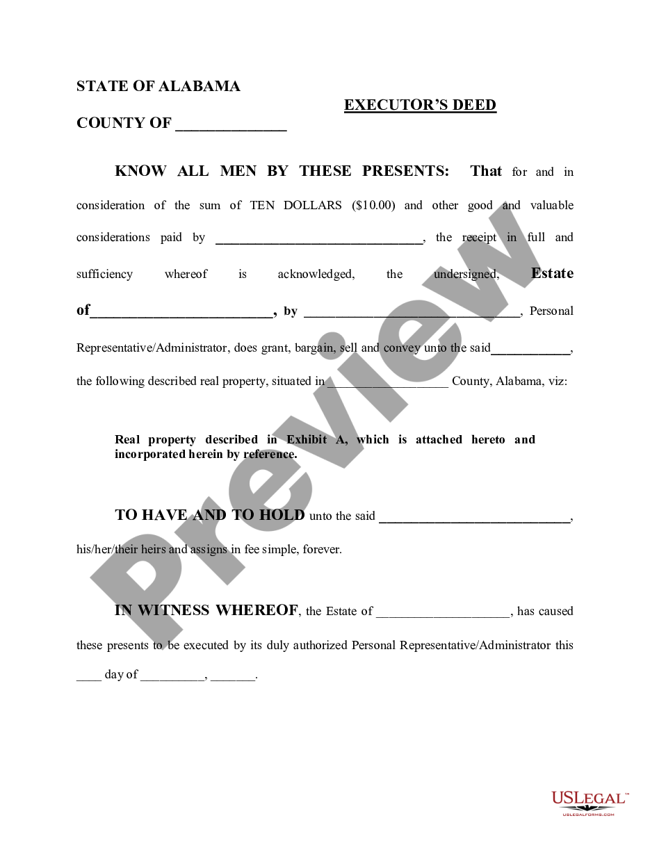 Executor Deed Form Us Legal Forms 4588