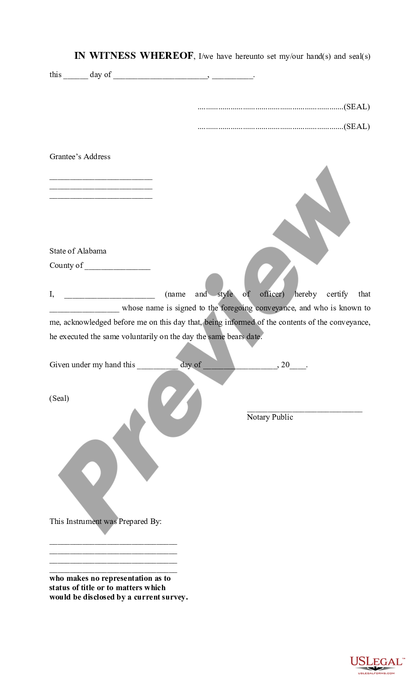 Alabama Correction Deed Corrective Deed Form Us Legal Forms 9598