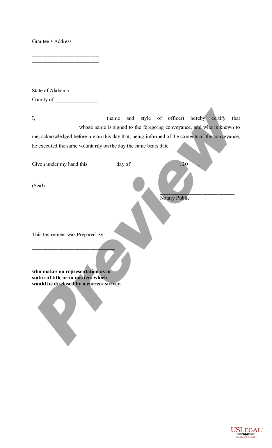 page 1 Deed Signed By Power of Attorney preview