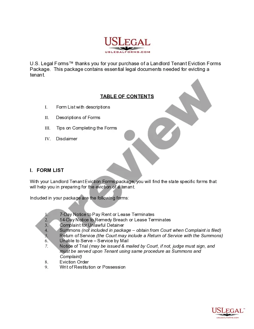 Preview Alabama Landlord Tenant Eviction Forms Package