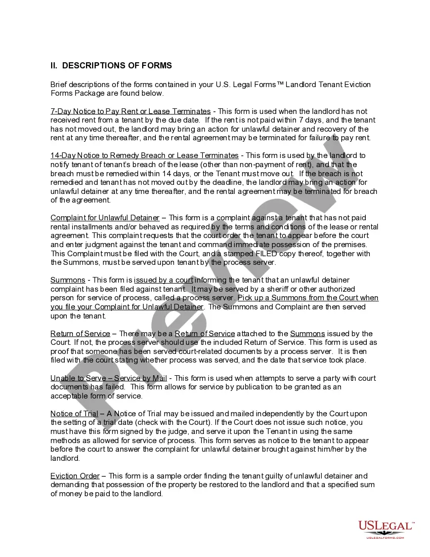 Preview Alabama Landlord Tenant Eviction Forms Package