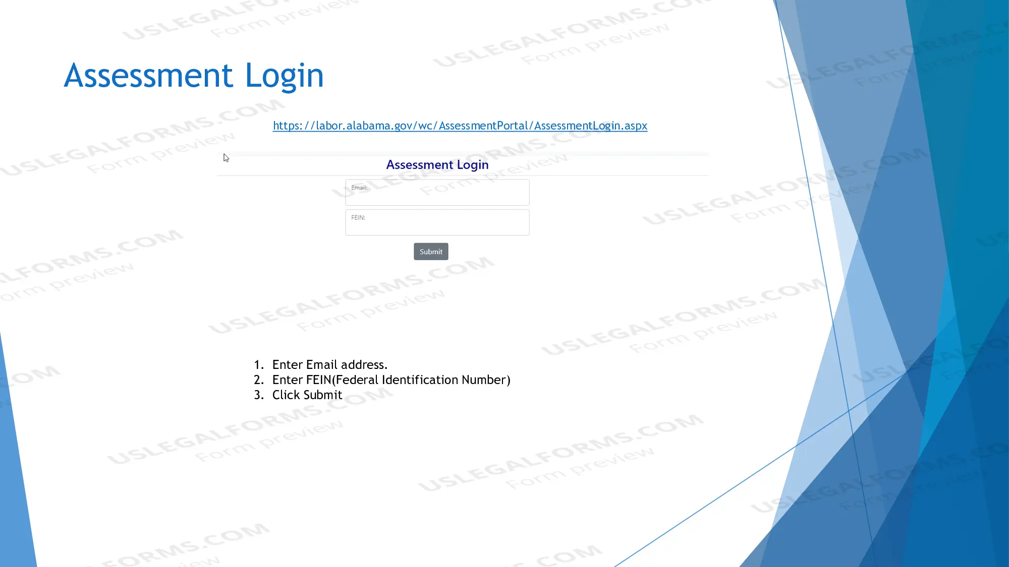 Preview WC Assessment Form (Instructions)