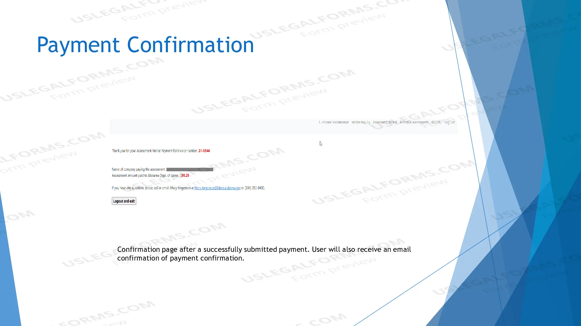 Preview WC Assessment Form (Instructions)