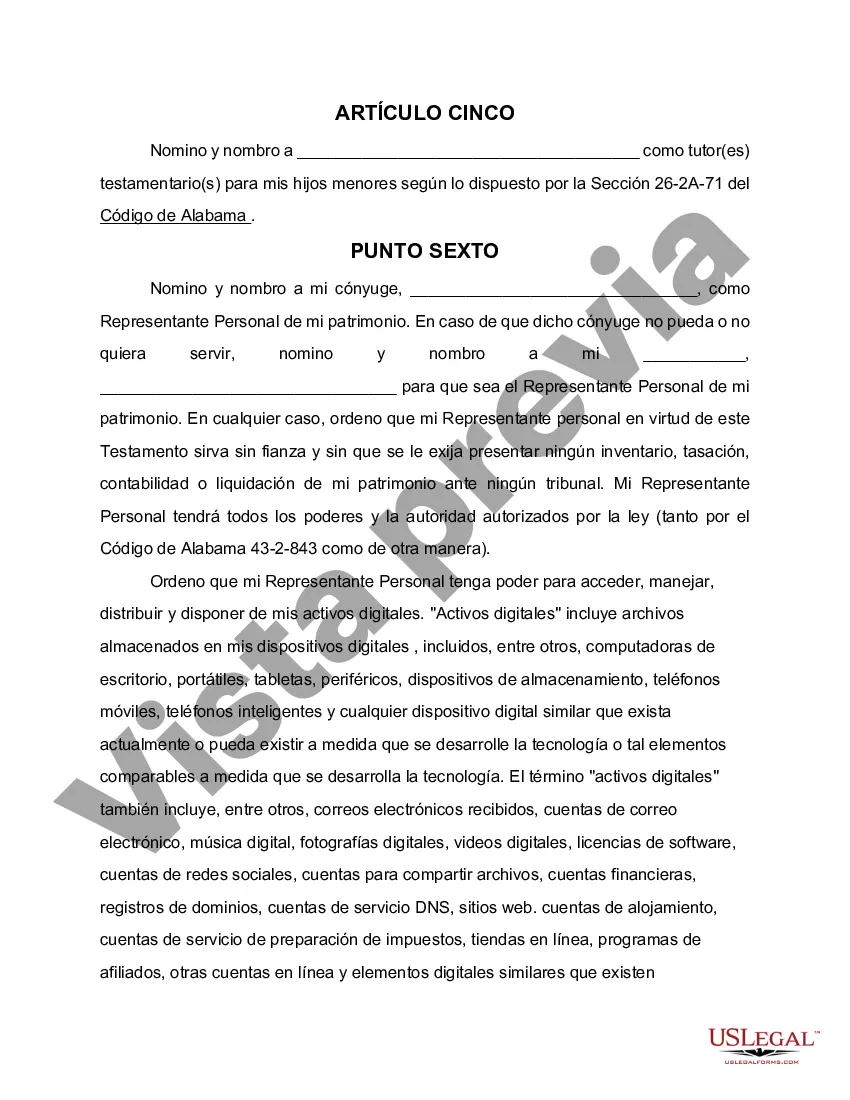 Preview Última voluntad y testamento
