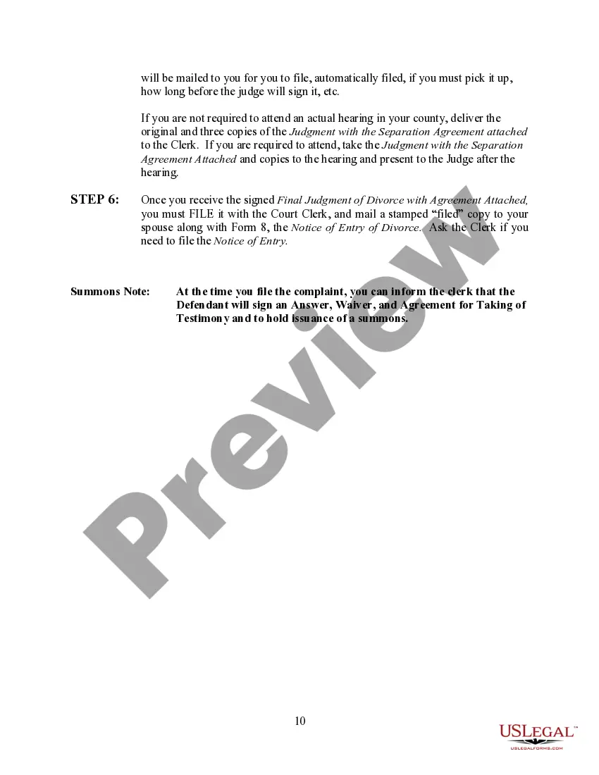 Preview Alabama No-Fault Agreed Uncontested Divorce Package for Dissolution of Marriage for Persons with No Children with or without Property and Debts