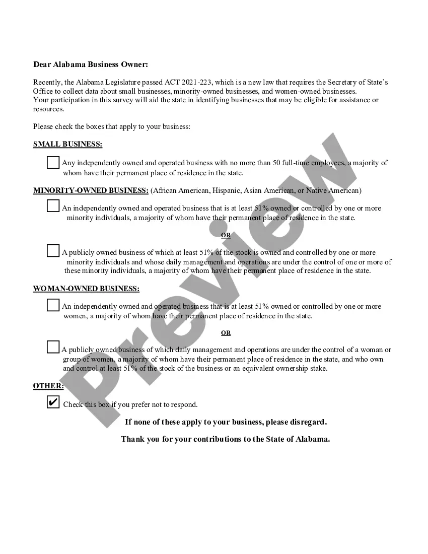Get Alabama Registration of Foreign Corporation Preview Alabama Registration of Foreign Corporation