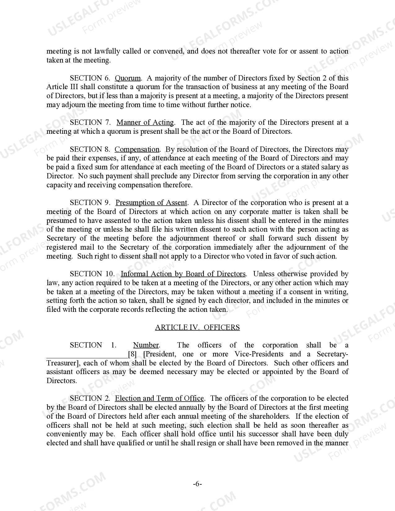 Preview Alabama Bylaws for Corporation