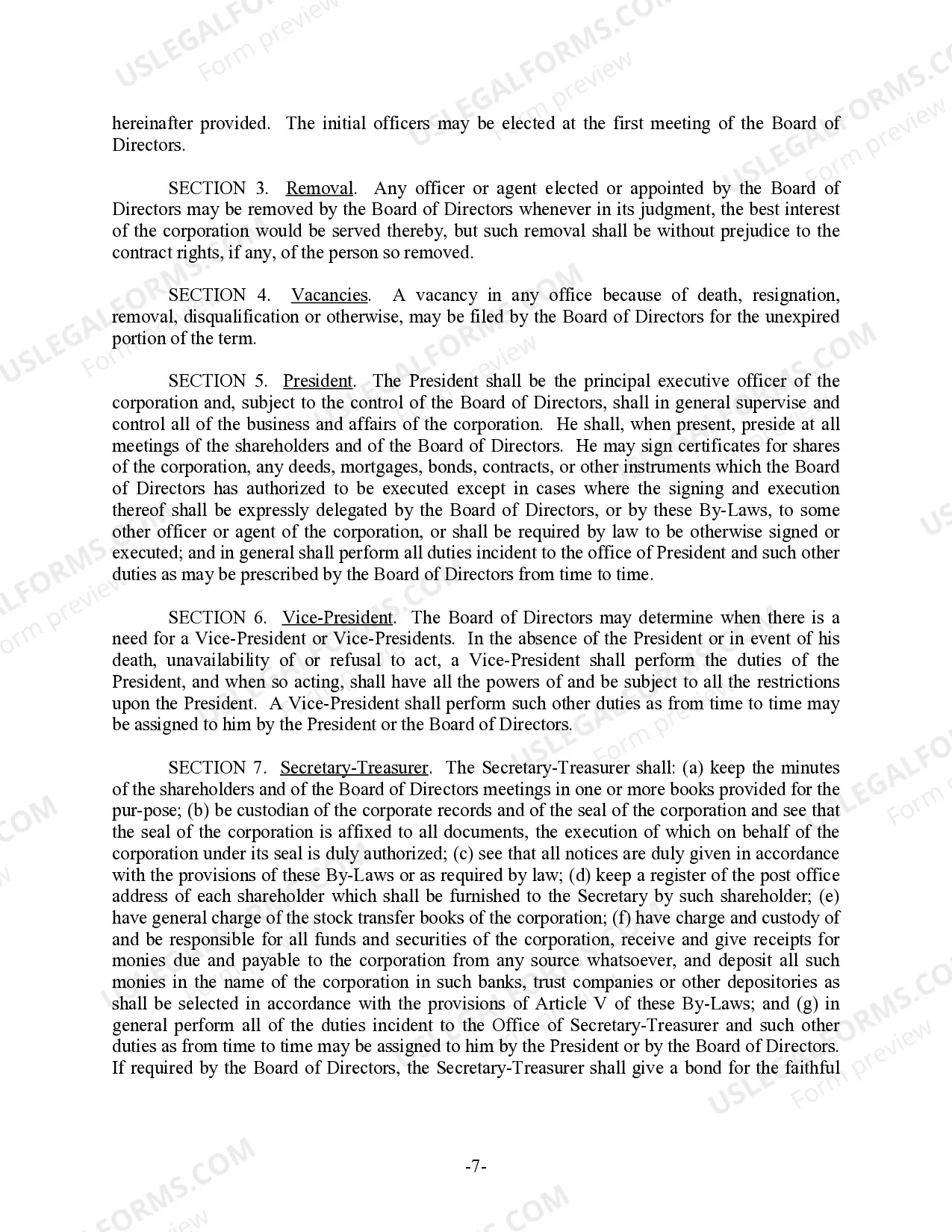 Preview Alabama Bylaws for Corporation