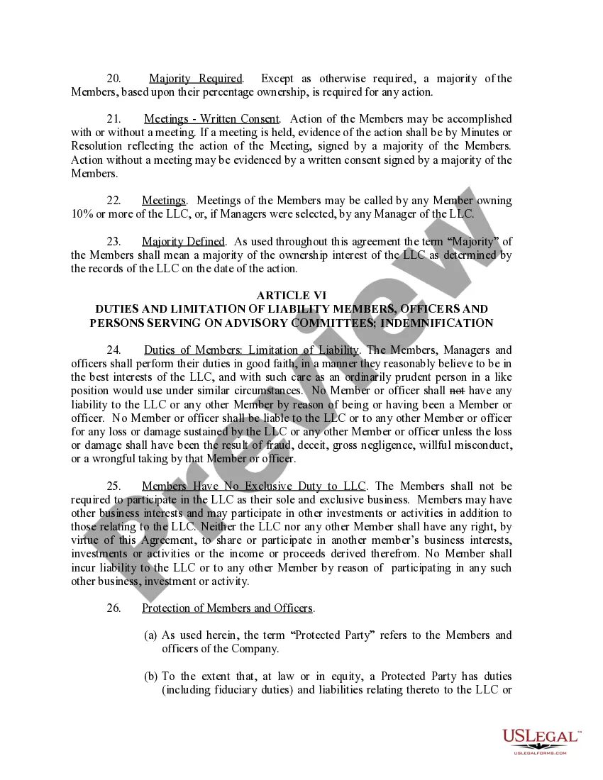 Get Limited Liability Company LLC Operating Agreement Preview Limited Liability Company LLC Operating Agreement