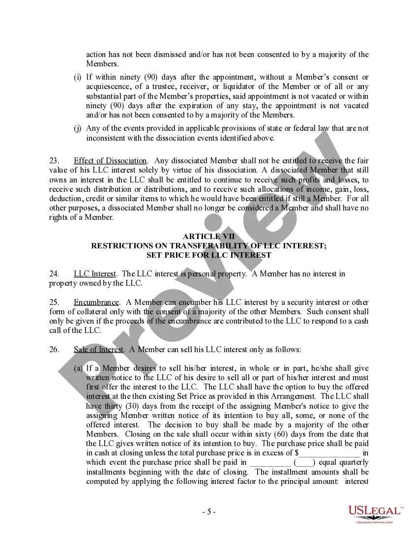 Get Single Member Limited Liability Company LLC Operating Agreement Preview Single Member Limited Liability Company LLC Operating Agreement