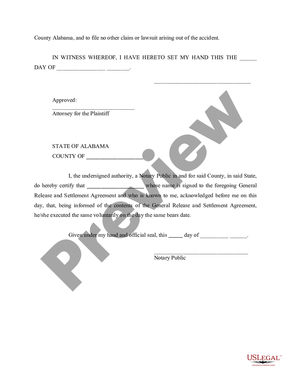 page 2 General Release and Settlement Agreement preview