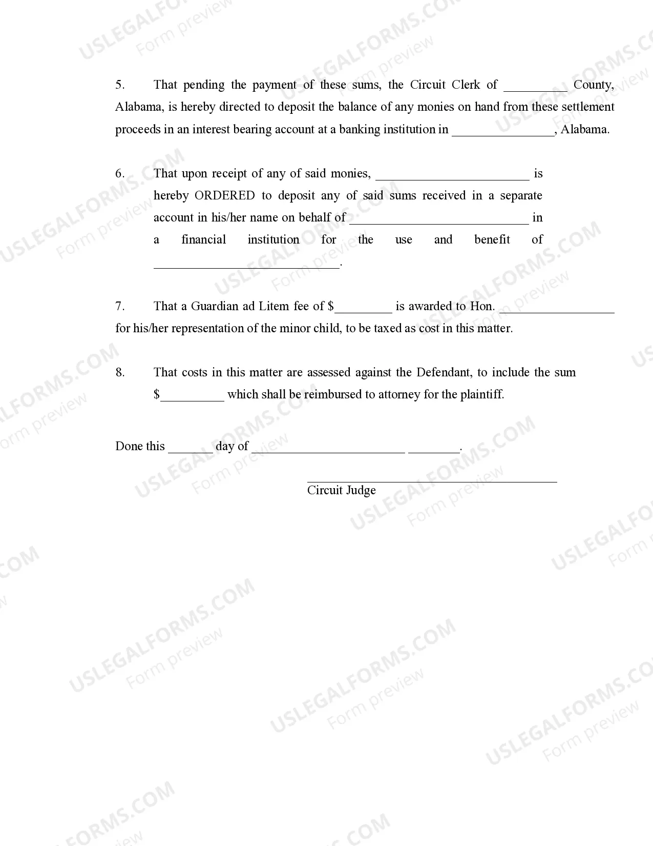 Preview Order For Pro-Ami Settlement