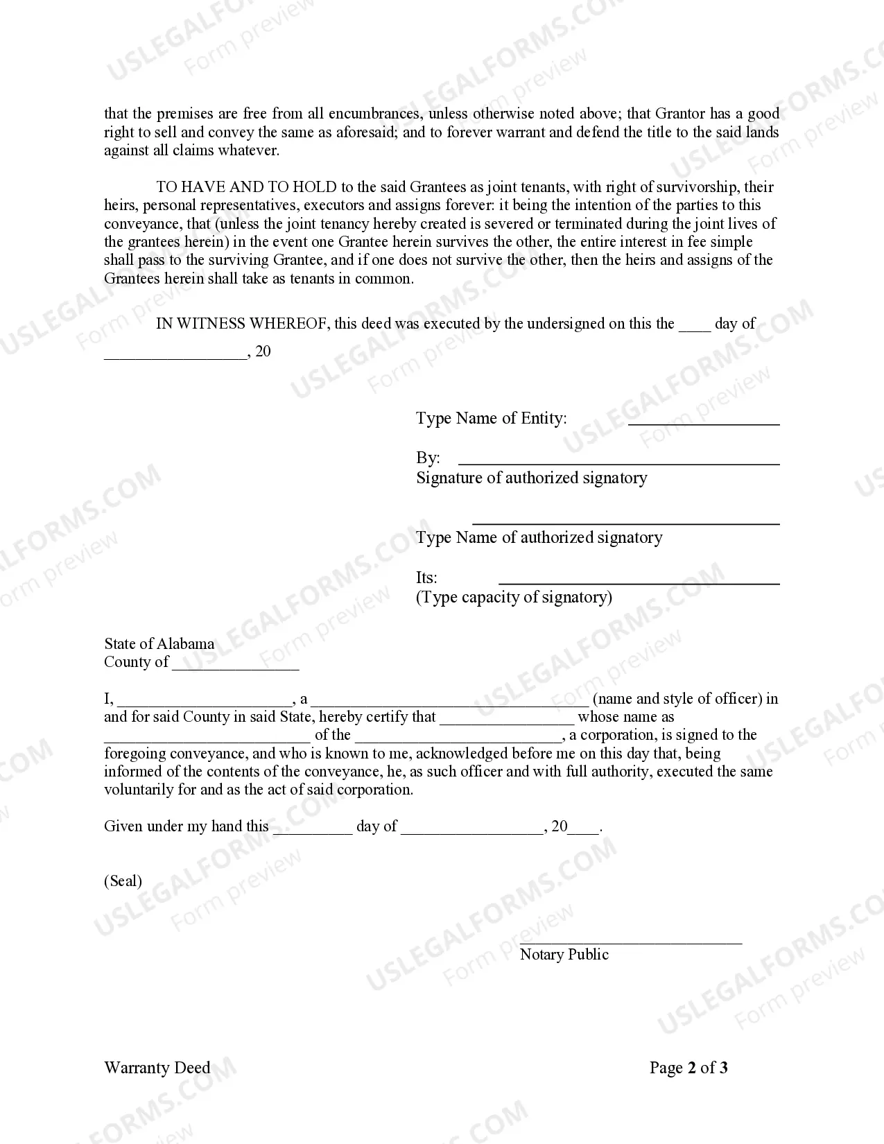 Preview Warranty Deed from Corporation to Husband and Wife