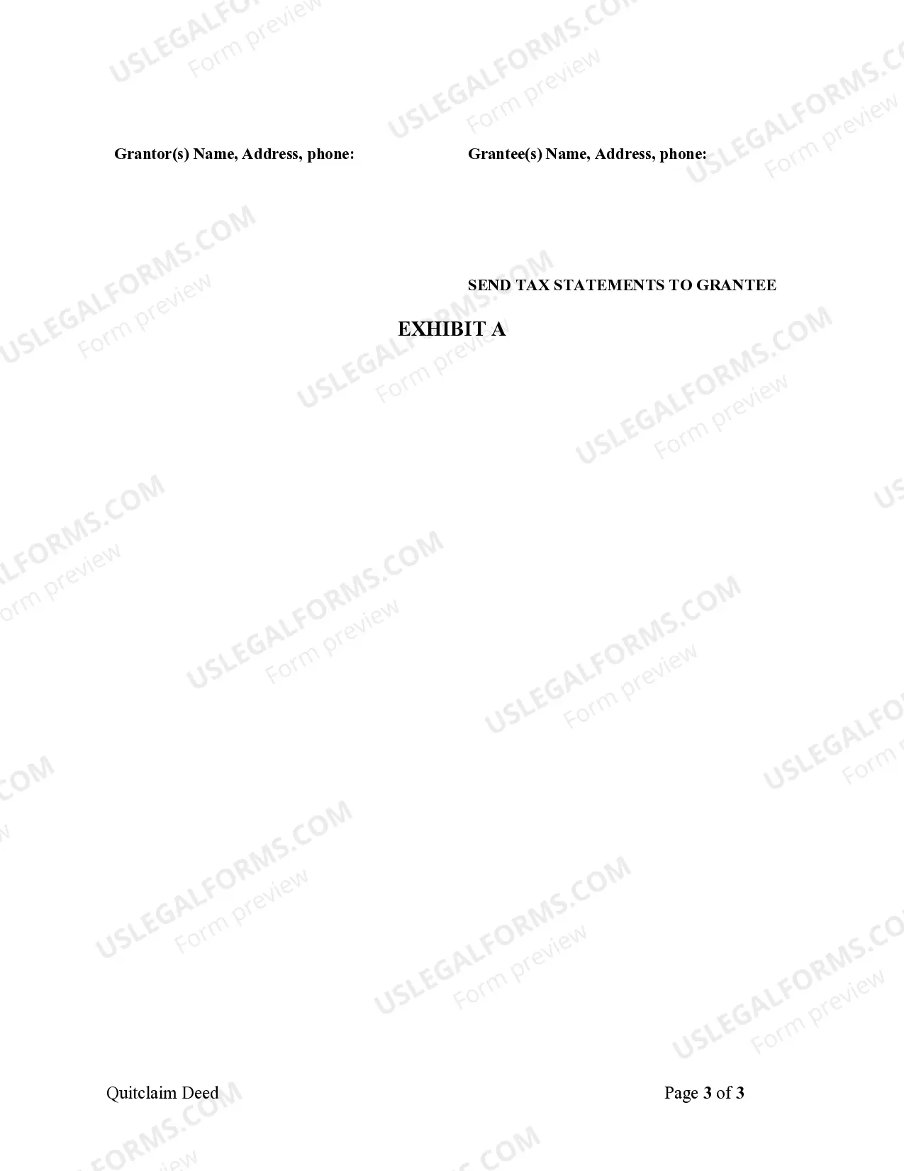 Preview Quitclaim Deed from Corporation to Individual