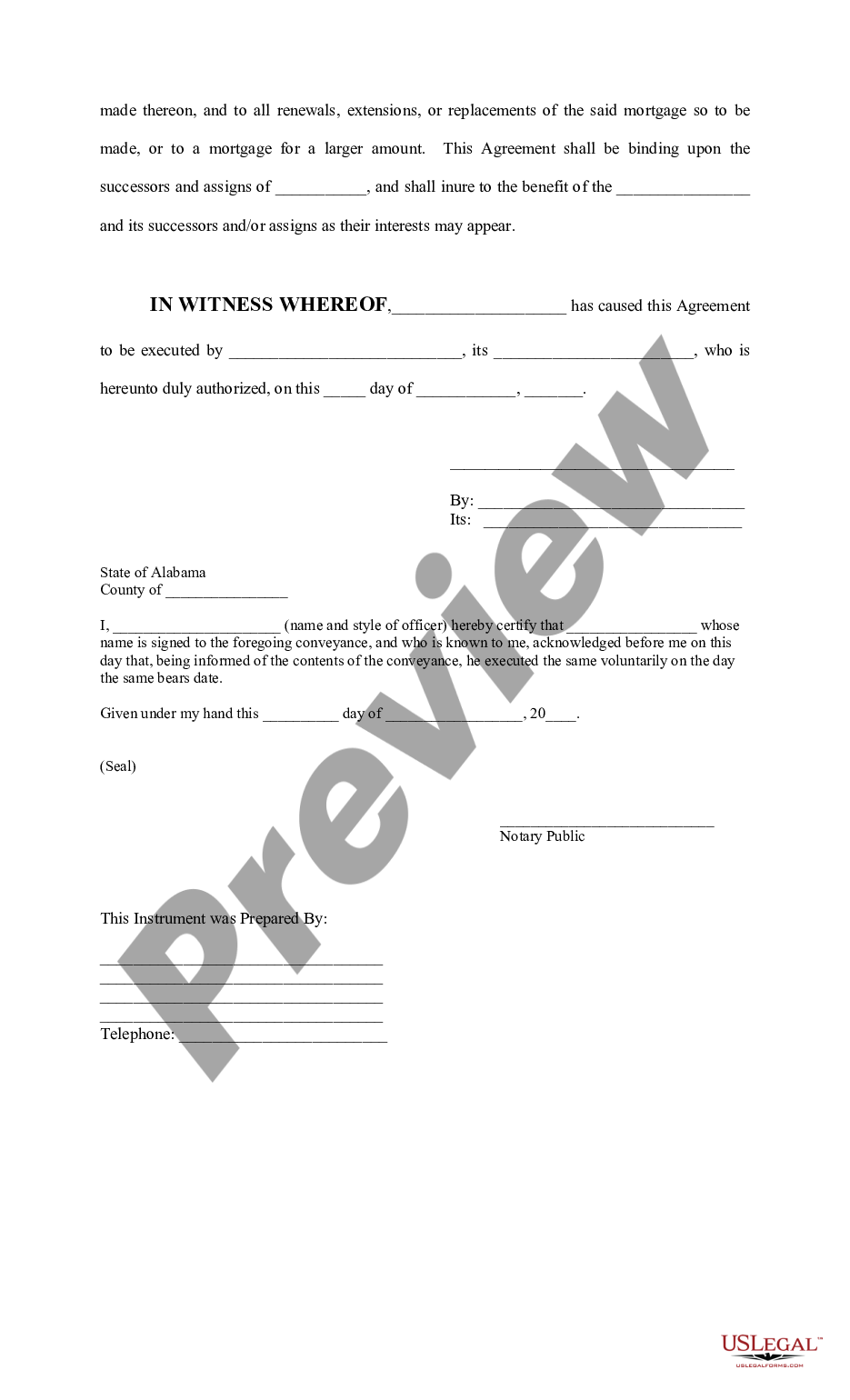 page 1 Subordination Agreement preview