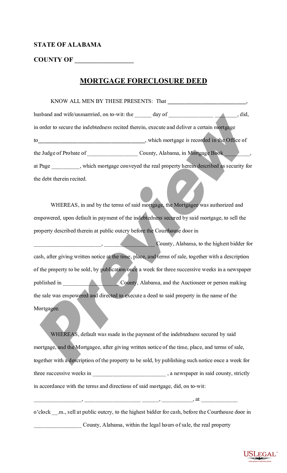 page 0 Mortgage Foreclosure Deed preview