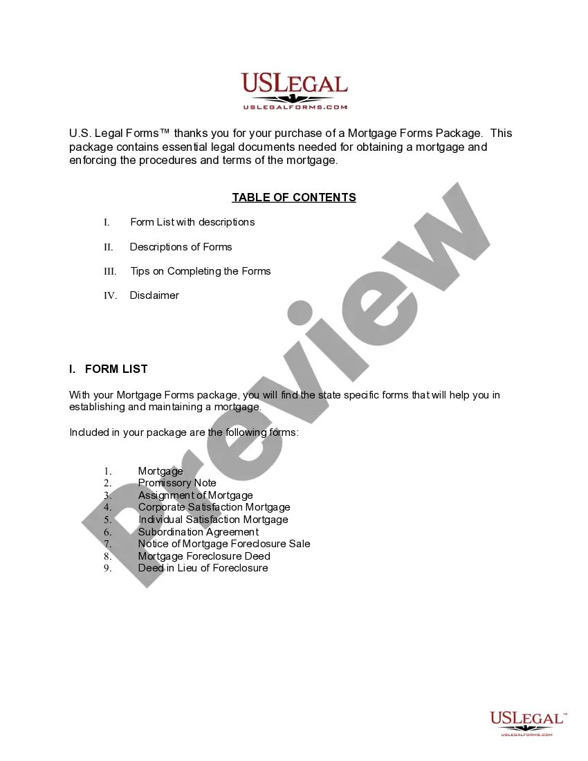 Preview Alabama Mortgage Forms Package