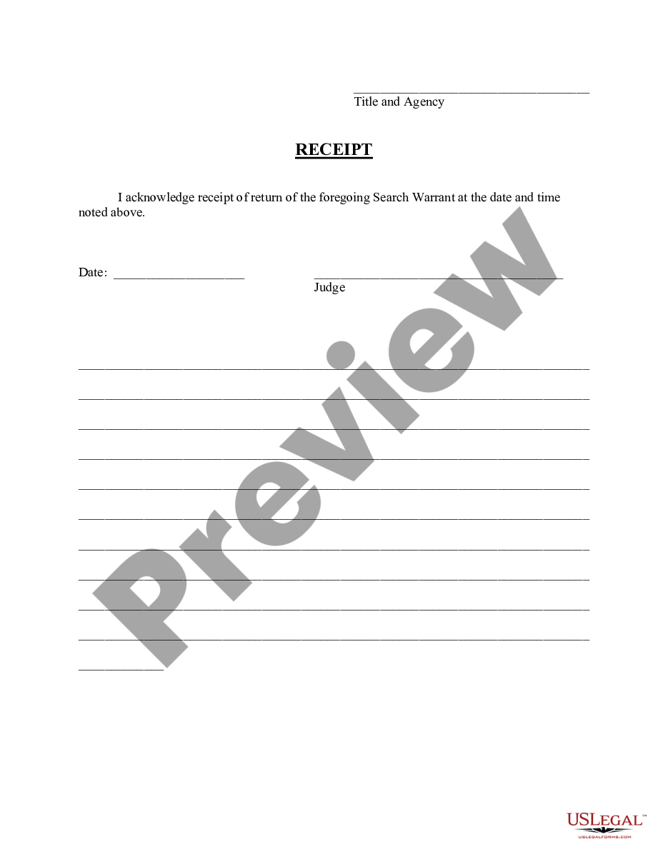 page 3 Search Warrant and Return preview