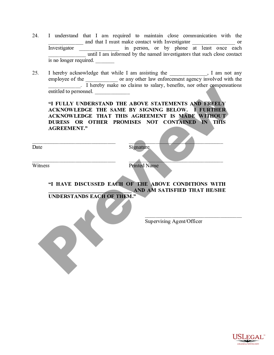page 2 Informant Agreement preview