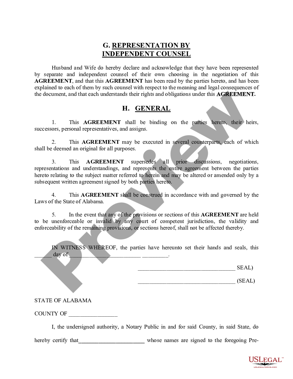 page 2 Premarital or Prenuptial Agreement preview