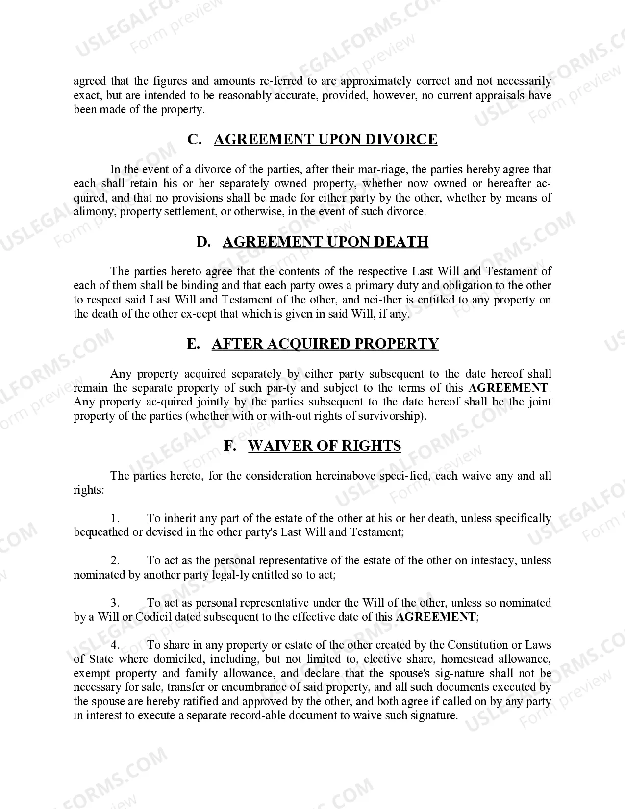 Preview Premarital or Prenuptial Agreement
