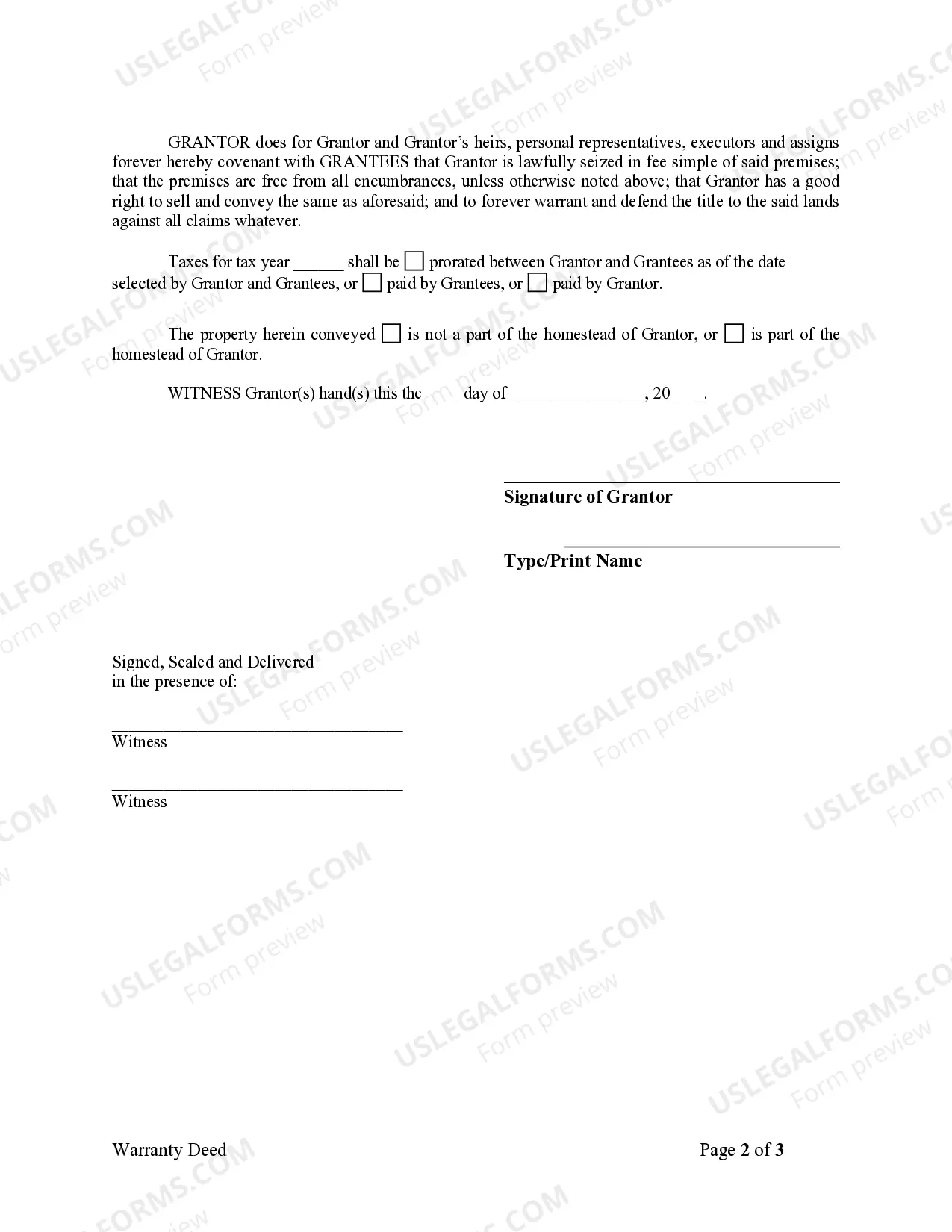 Preview Warranty Deed from Husband to Himself and Wife