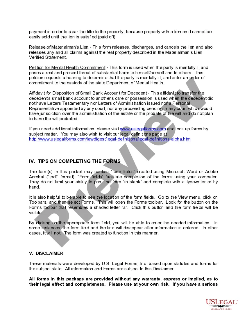 Preview Alabama General Practice Forms Package