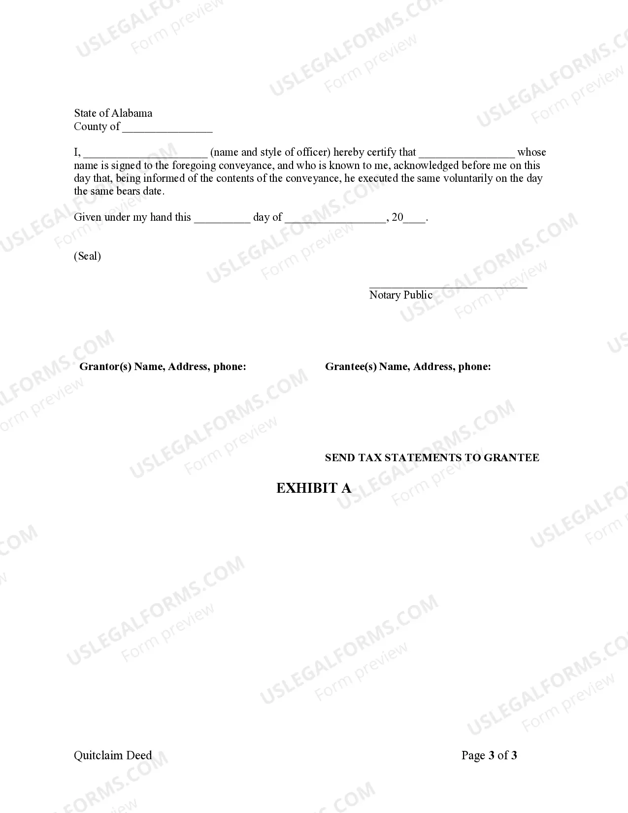 Preview Quitclaim Deed from Husband and Wife to Husband and Wife
