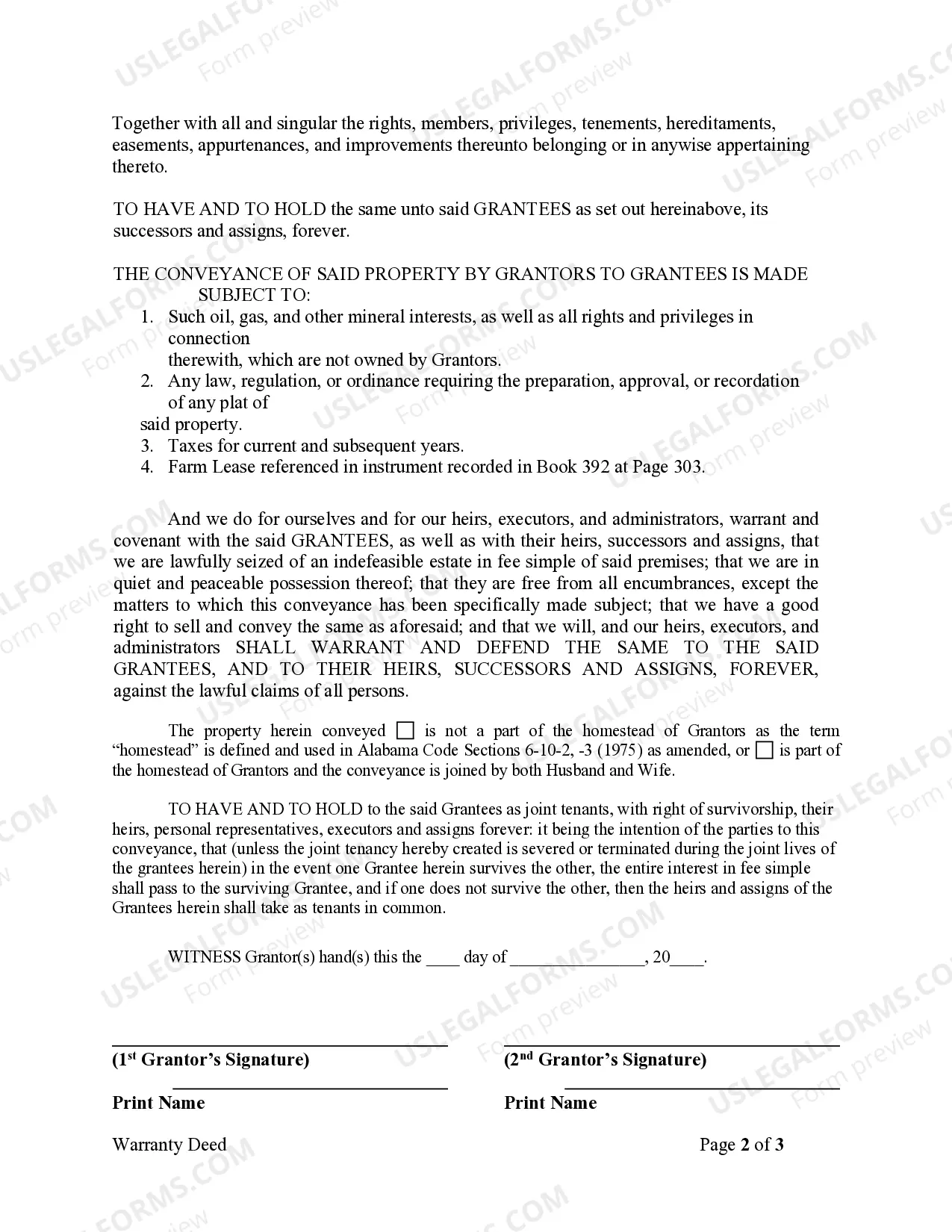 Preview Warranty Deed from Husband and Wife to Husband and Wife