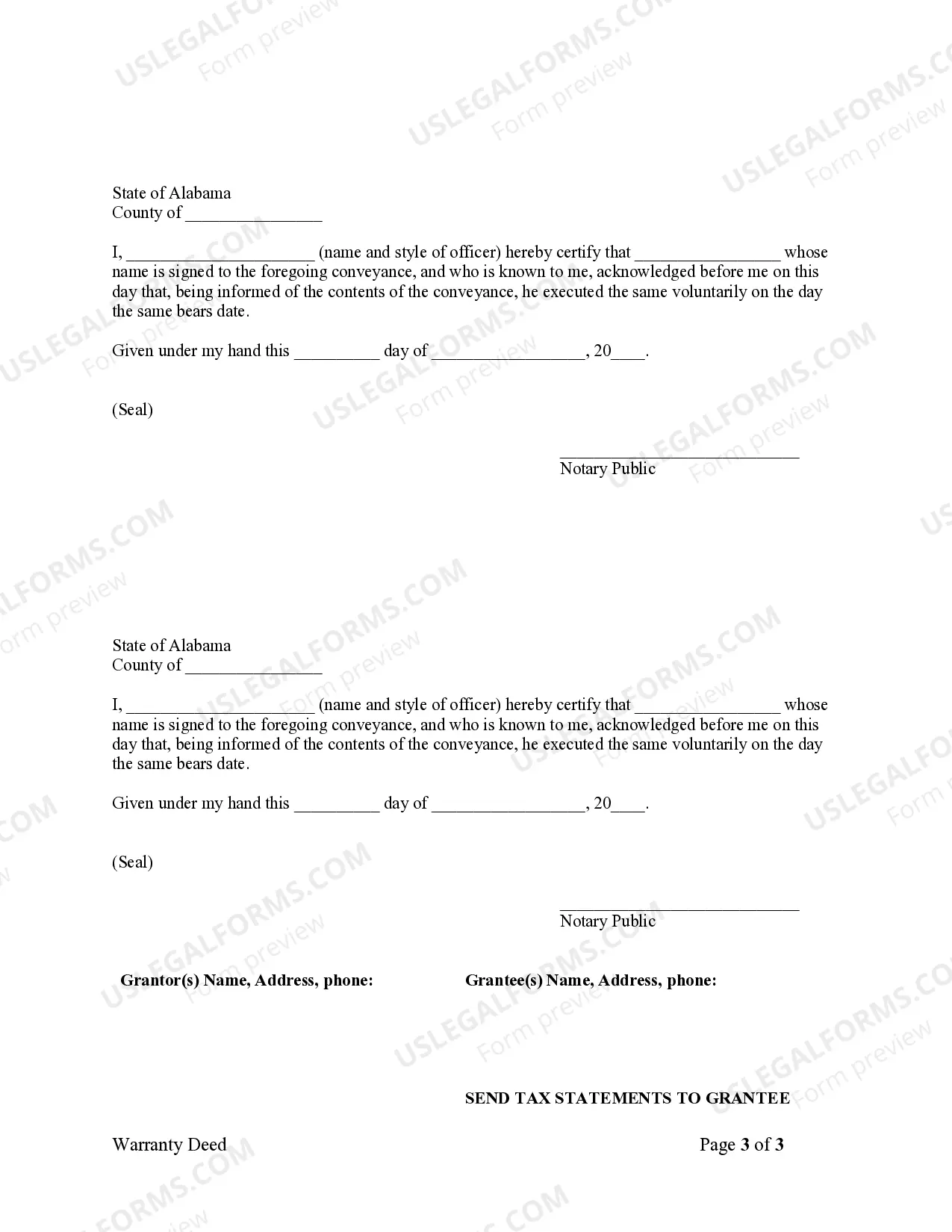 Preview Warranty Deed from Husband and Wife to Husband and Wife