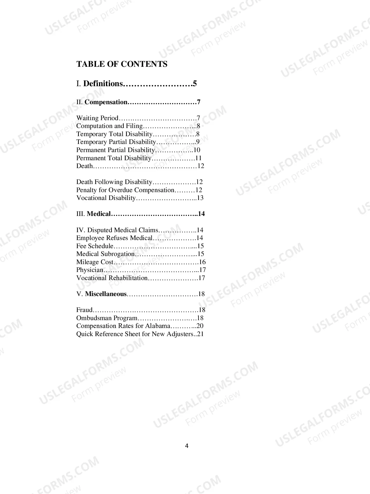 Preview Workers' Compensation Claim Handling Manual