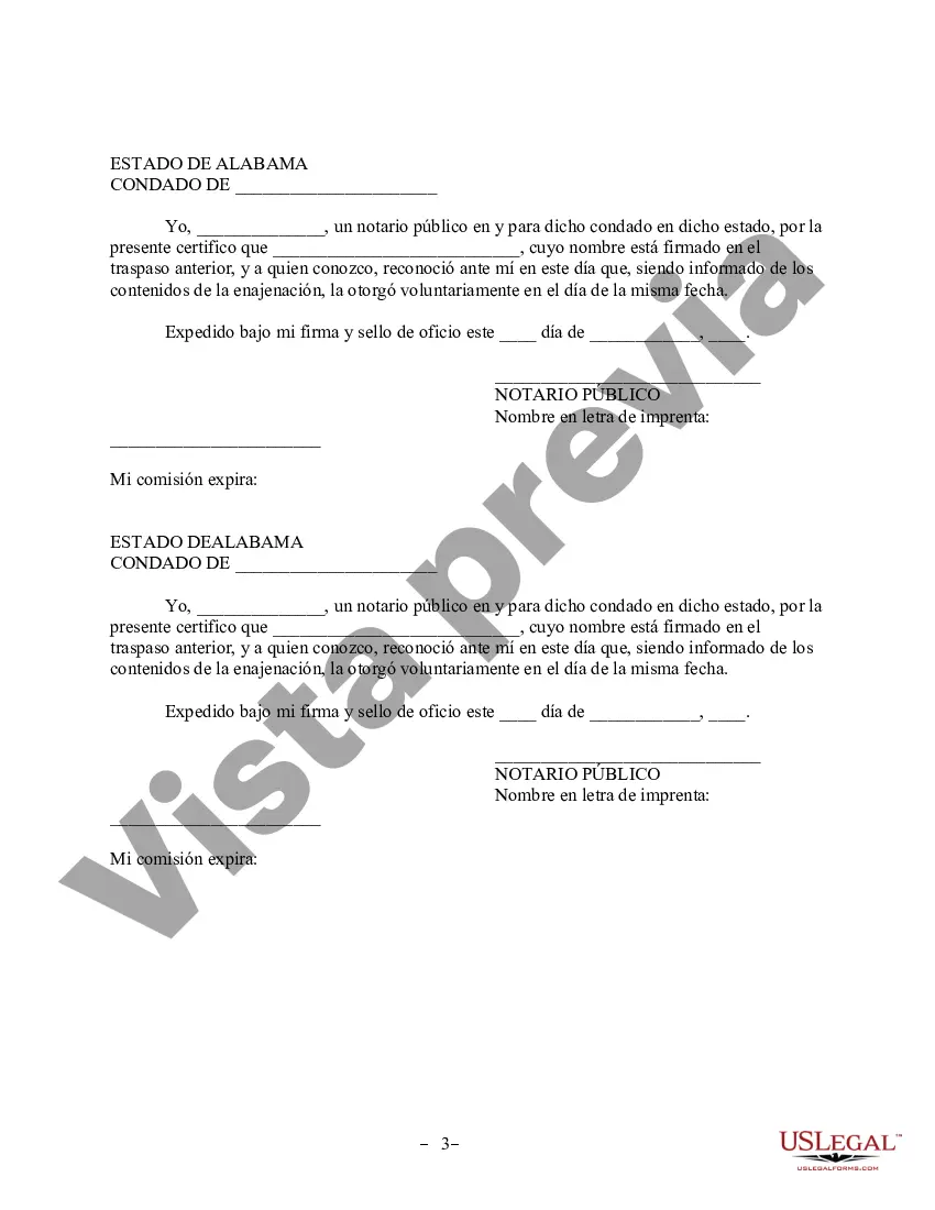 Preview Revocación del Acuerdo de Propiedad Postnupcial - Alabama