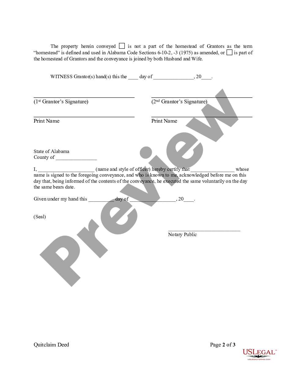 form Quitclaim Deed from Husband and Wife to an Individual preview