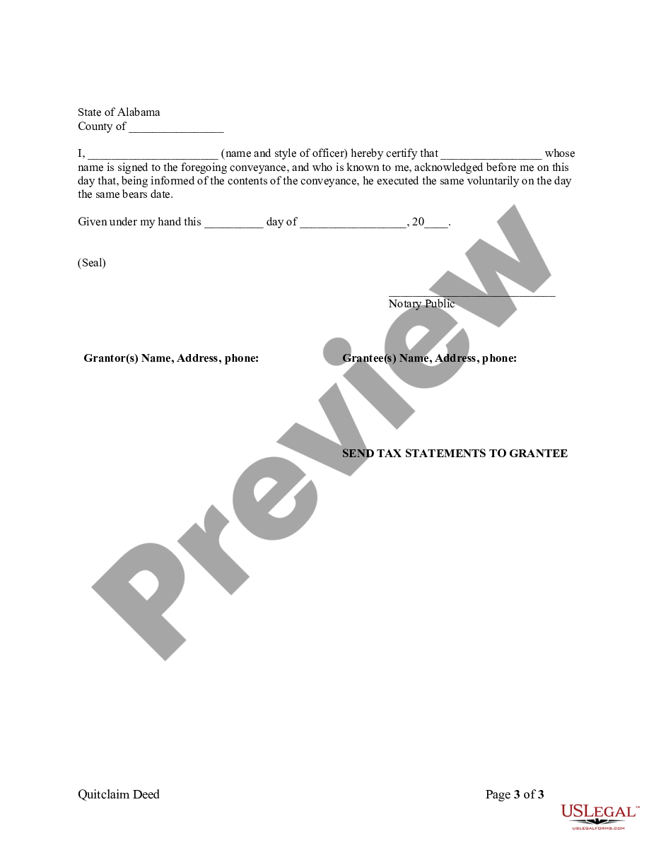 page 2 Quitclaim Deed from Husband and Wife to an Individual preview
