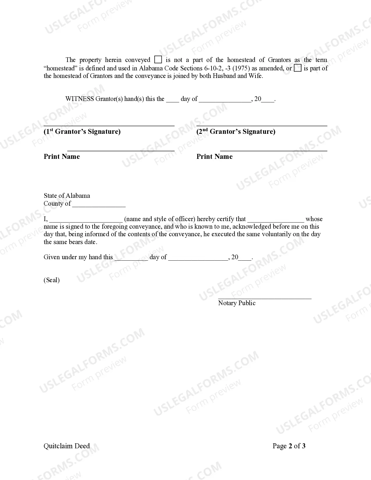 Preview Quitclaim Deed from Husband and Wife to an Individual