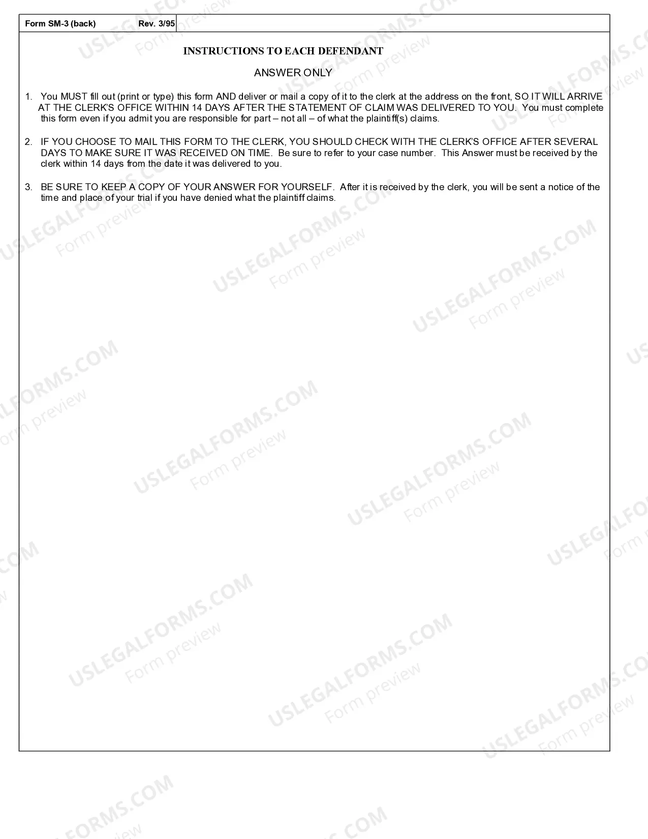Preview Defendant's Answer to the Complaint