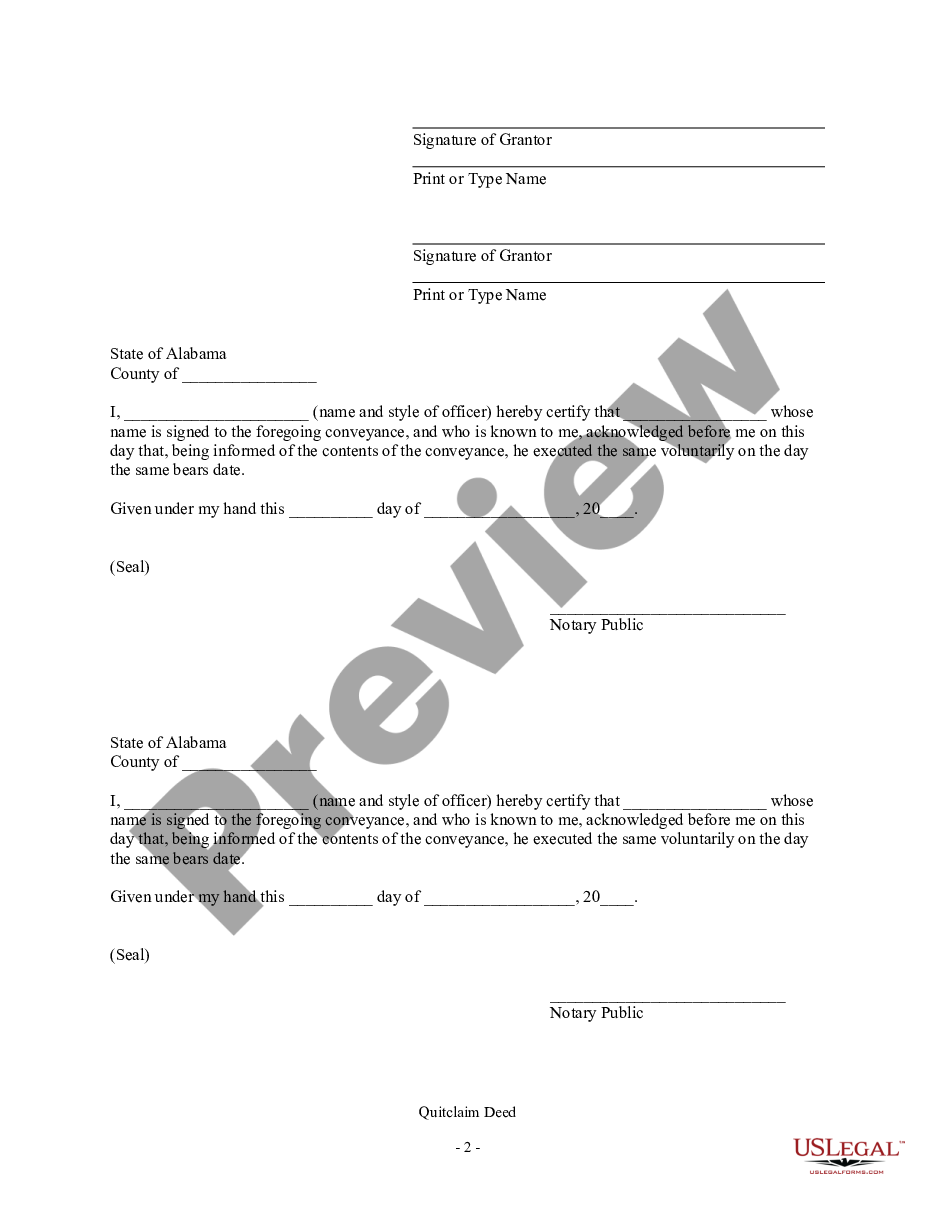page 1 Quitclaim Deed from Two Individuals to an Individual preview