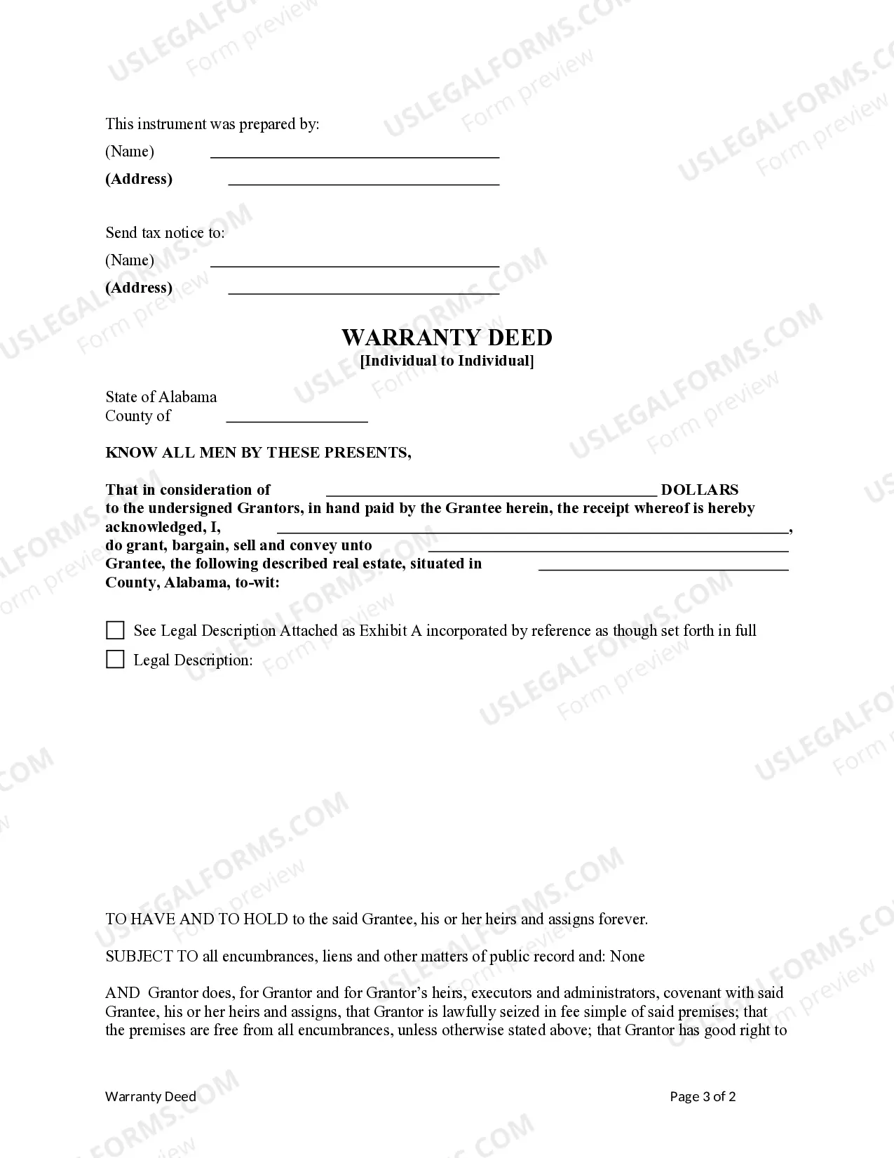 Preview Grant Deed from Individual to Individual