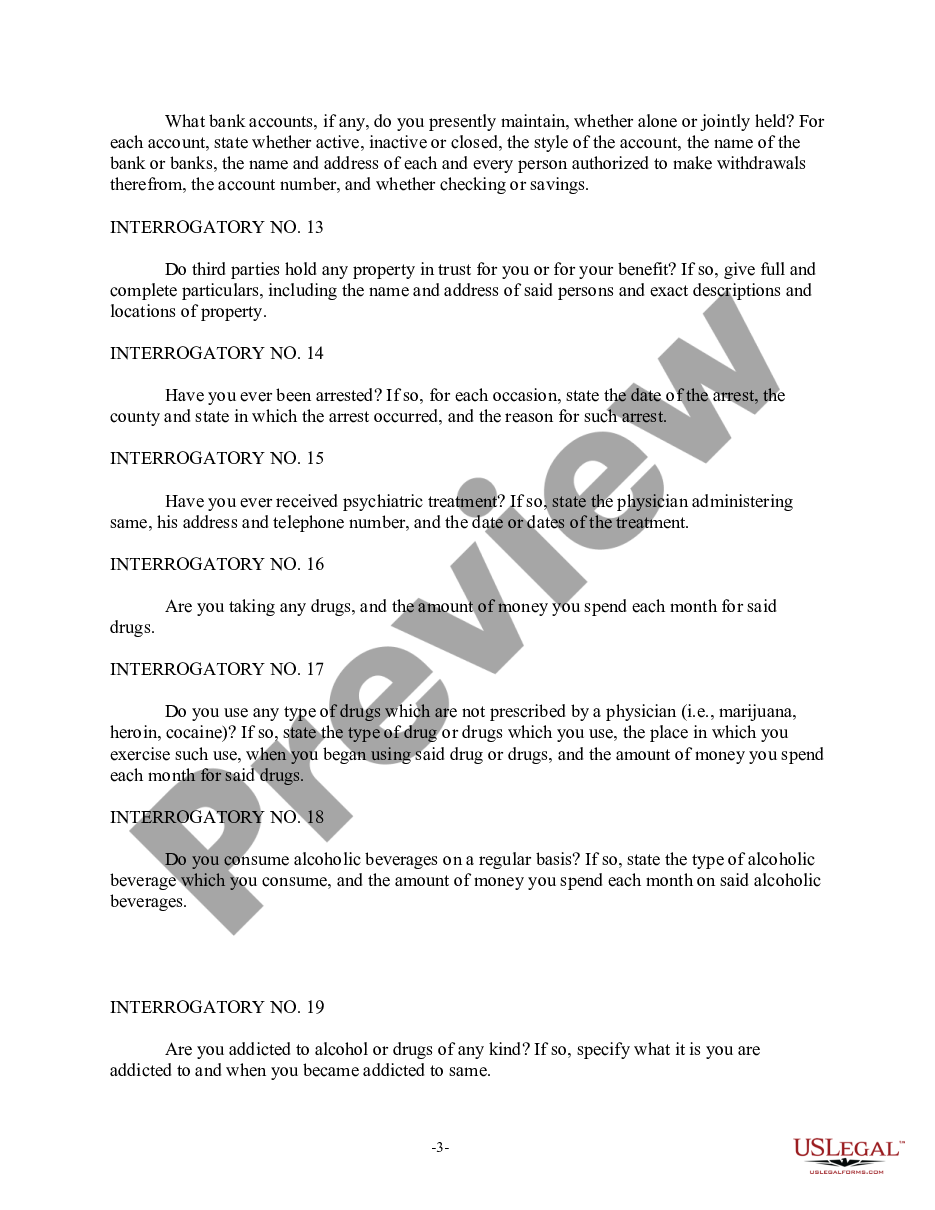 page 2 Discovery Interrogatories from Plaintiff to Defendant with Production Requests preview