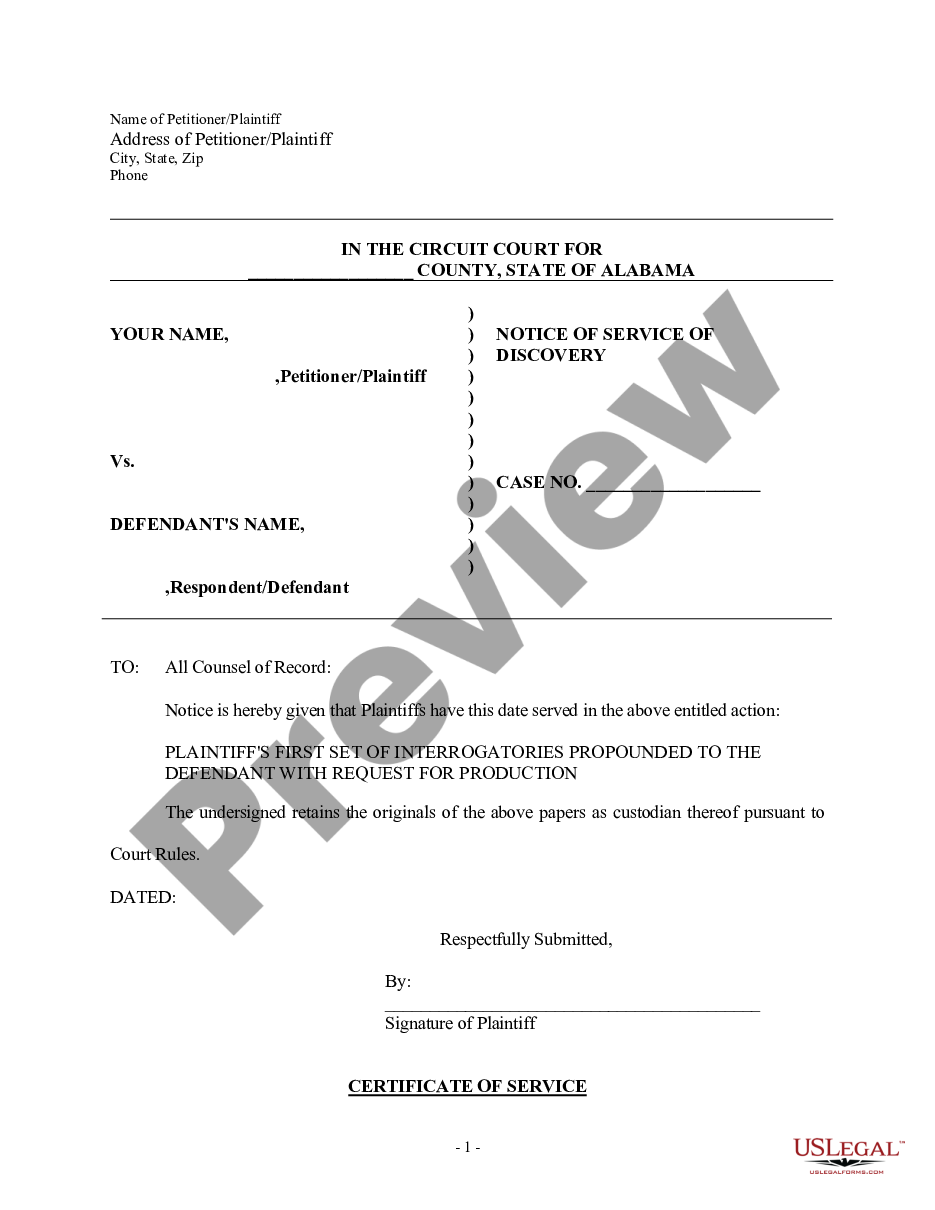page 5 Discovery Interrogatories from Plaintiff to Defendant with Production Requests preview