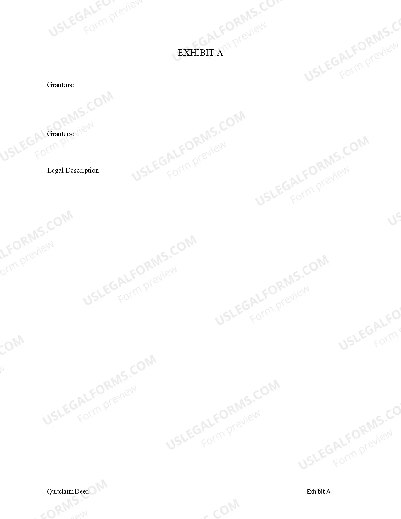 Preview Quitclaim Deed from Three Individuals to Two Individuals