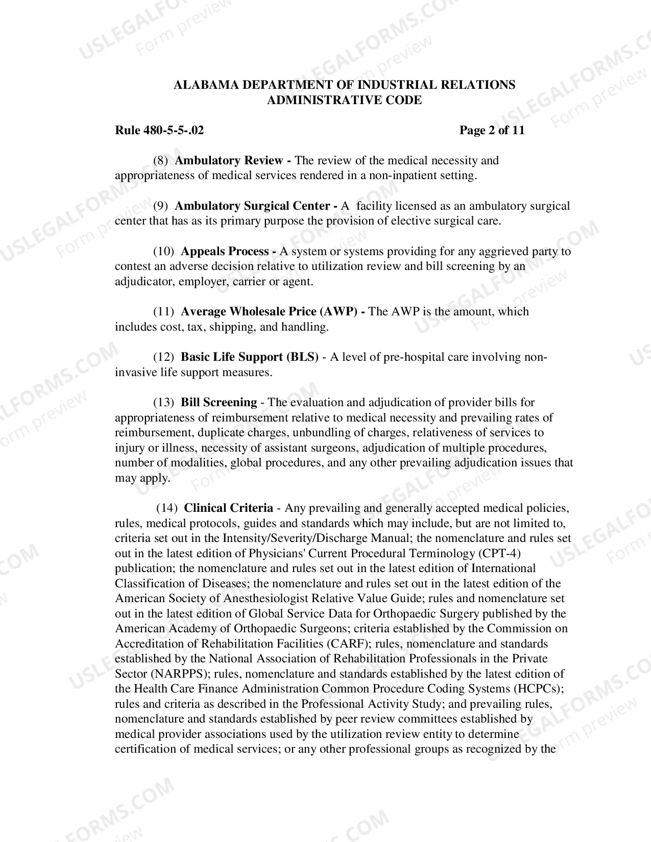 Preview Definitions